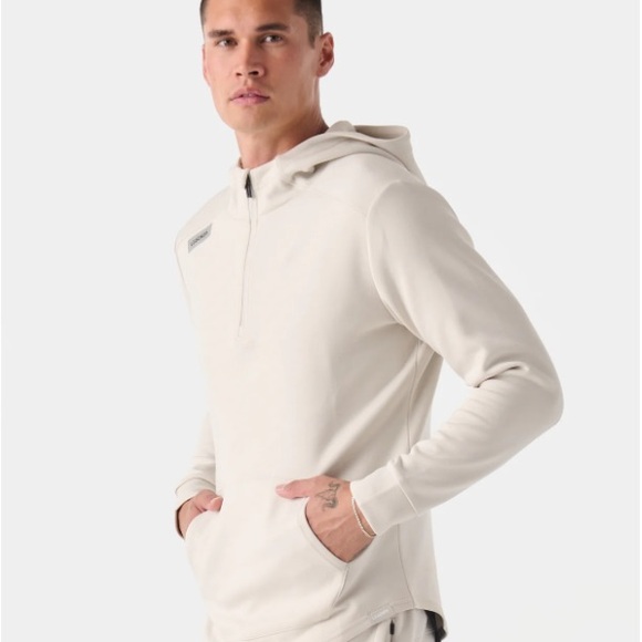 Legends Apparel 1/4Zip-Up Hoodie Stone Heather